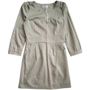 Inlife Beige Polka Dots Mini Dress, L